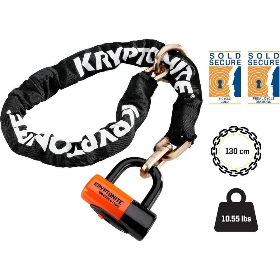 Kryptonite New York 1213 Cinch Ring Bike Chain Lock 4.2 Feet Long