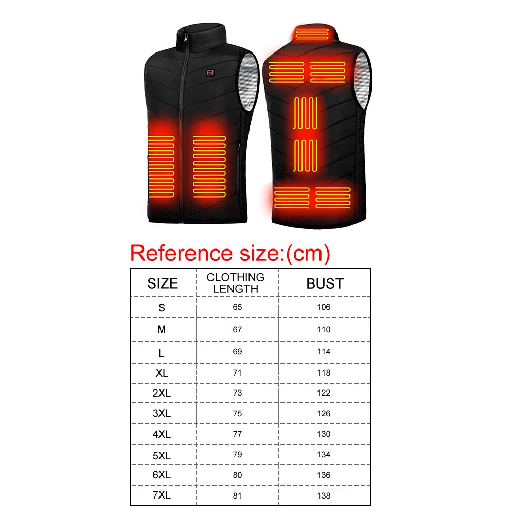 Unisex Electric Heated Vest — Battery Powered Warmth