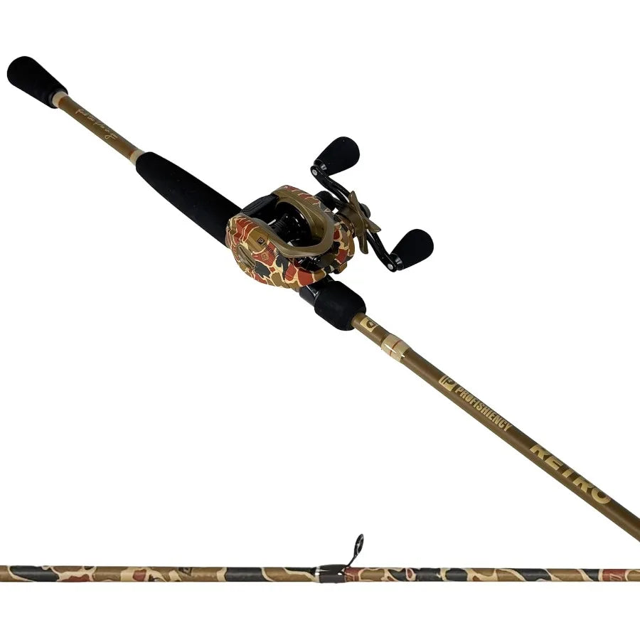7ft Fishing Rod & Reel Combo — Retro Camo