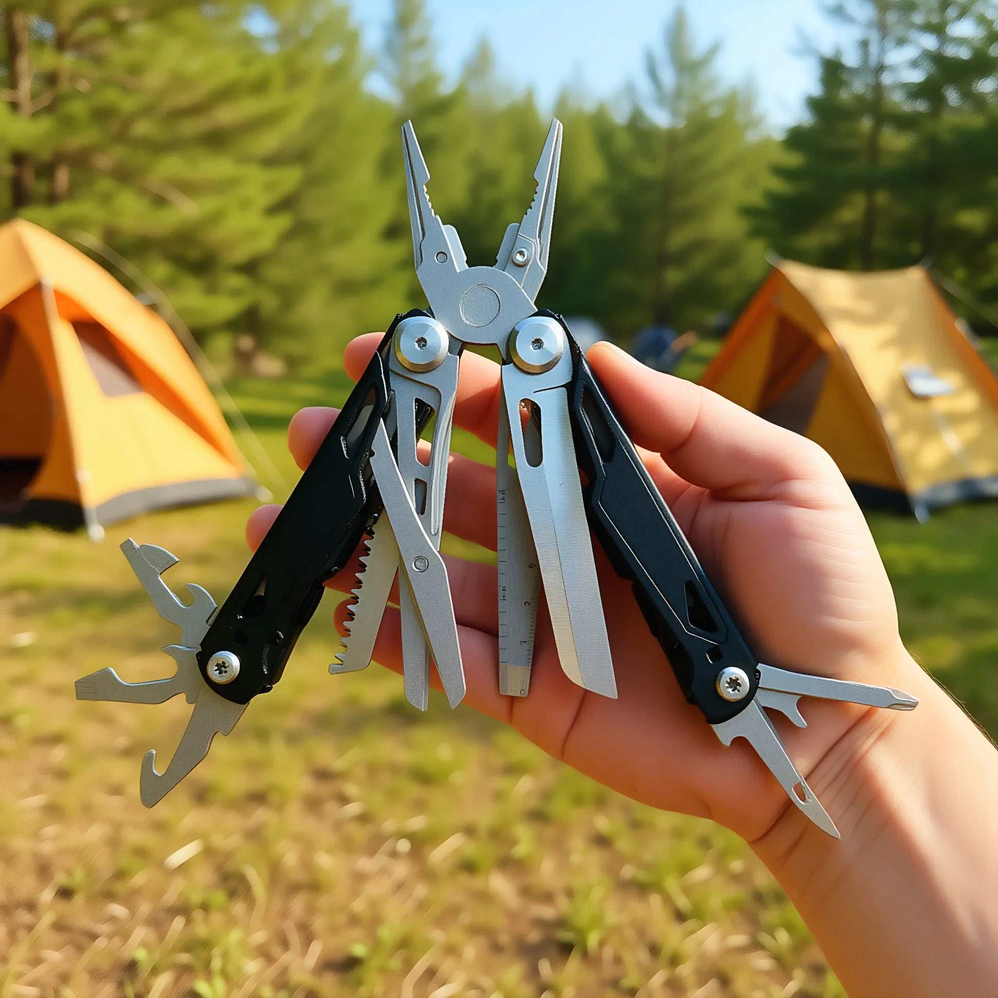 27-in-1 Multitool Pliers — Stainless Steel Survival Tool
