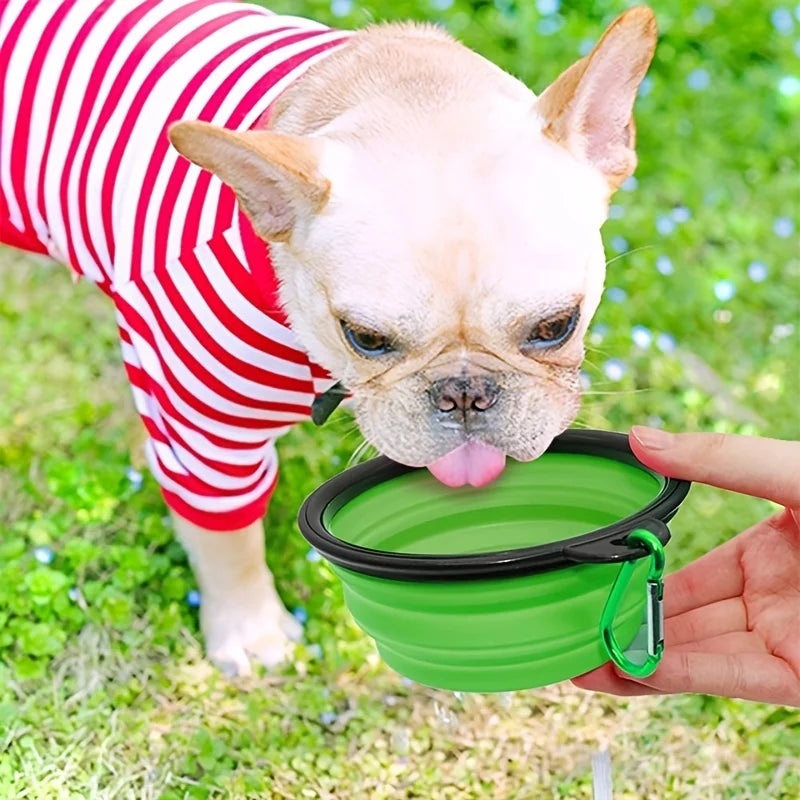 Collapsible Silicone Pet Bowl — Portable Food & Water