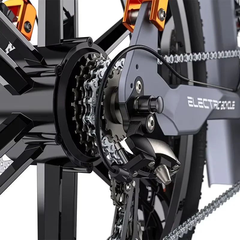 E Bike Folding 1000W Motor, Lithium Battery All-terrain Fat Tire Electric Bike