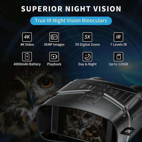 4K Night Vision Binoculars — Rechargeable