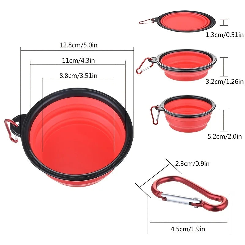 Collapsible Silicone Pet Bowl — Portable Food & Water