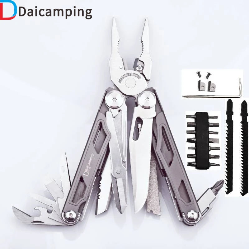 Multi-Tool Survival Pliers — Folding Knife Included