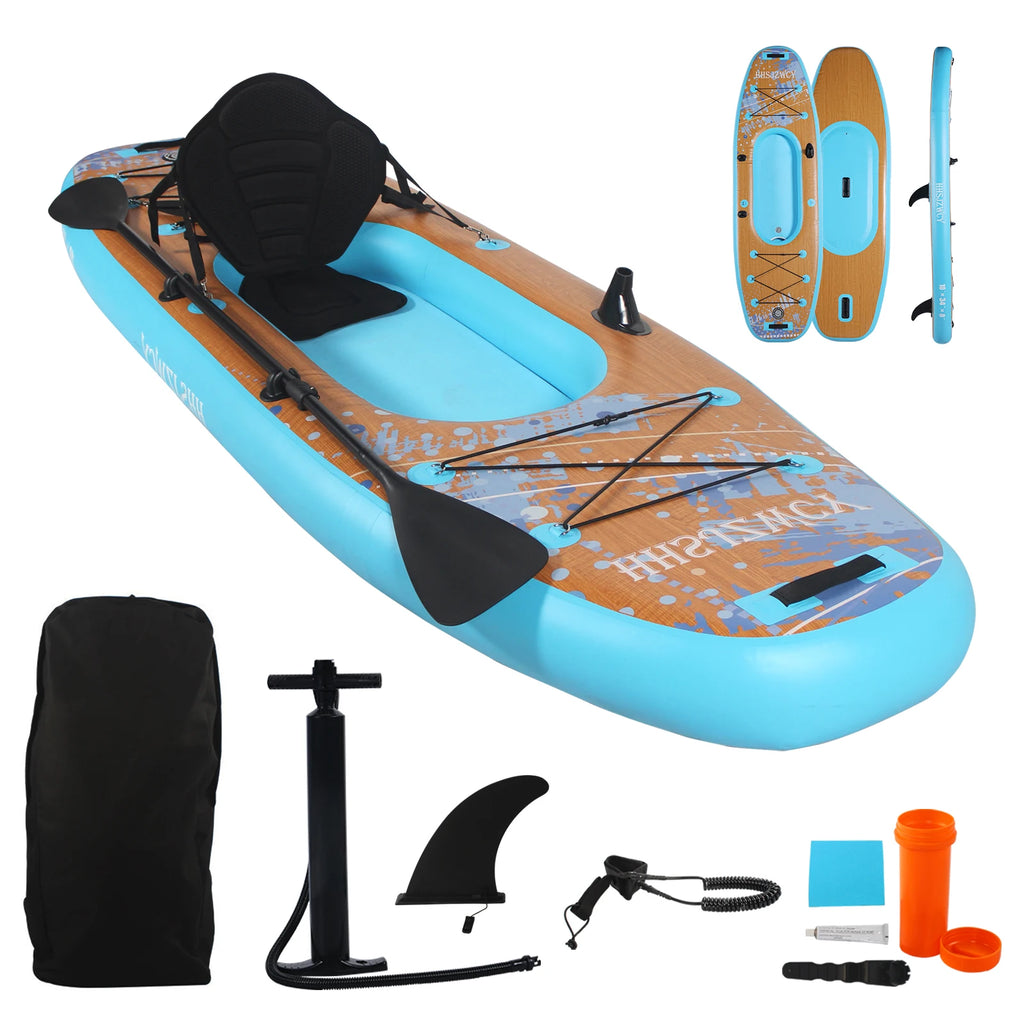 10ft Inflatable SUP Kayak — Paddle Board Hybrid