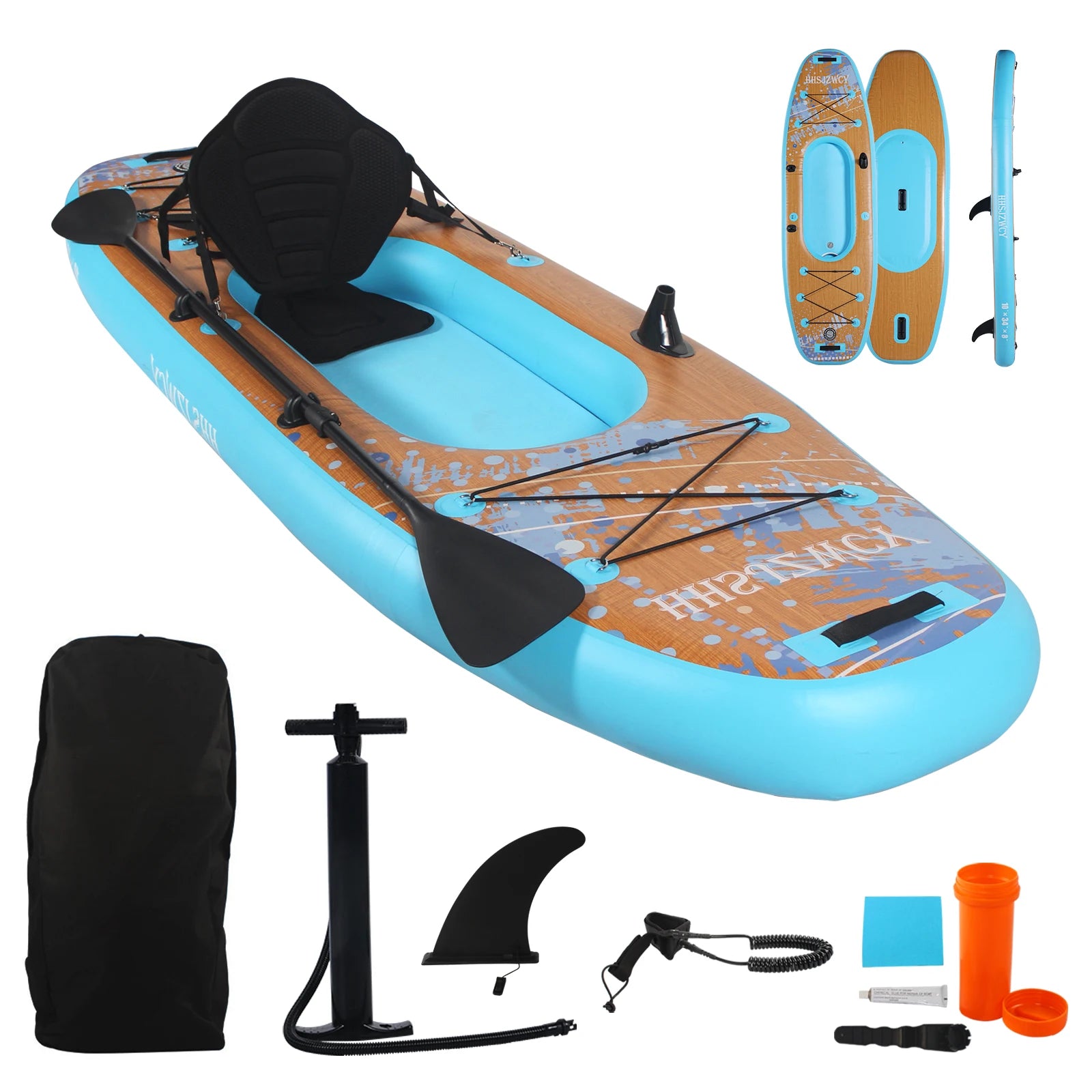 10ft Inflatable SUP Kayak — Paddle Board Hybrid