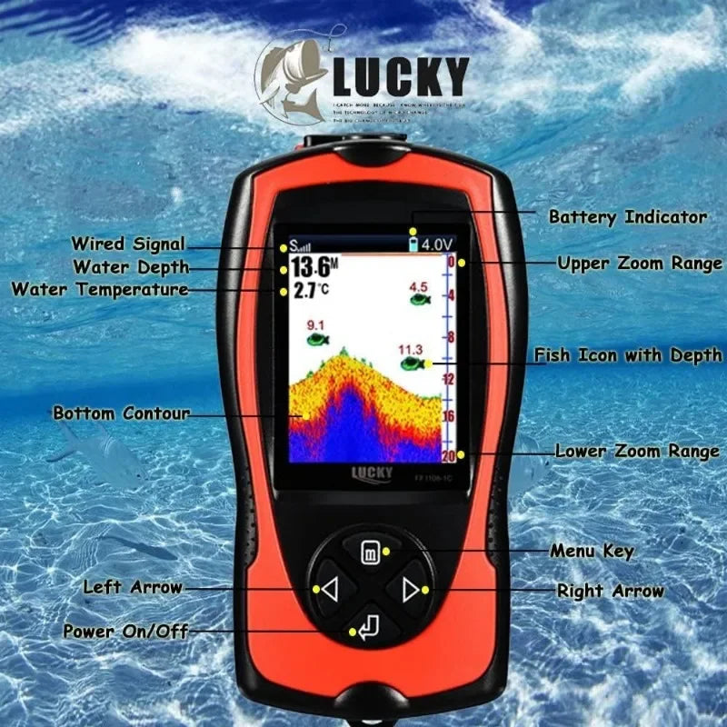 Portable Fish Finder — Handheld Sonar Sensor