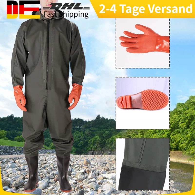 Men's Chest Waders — Waterproof with Boots