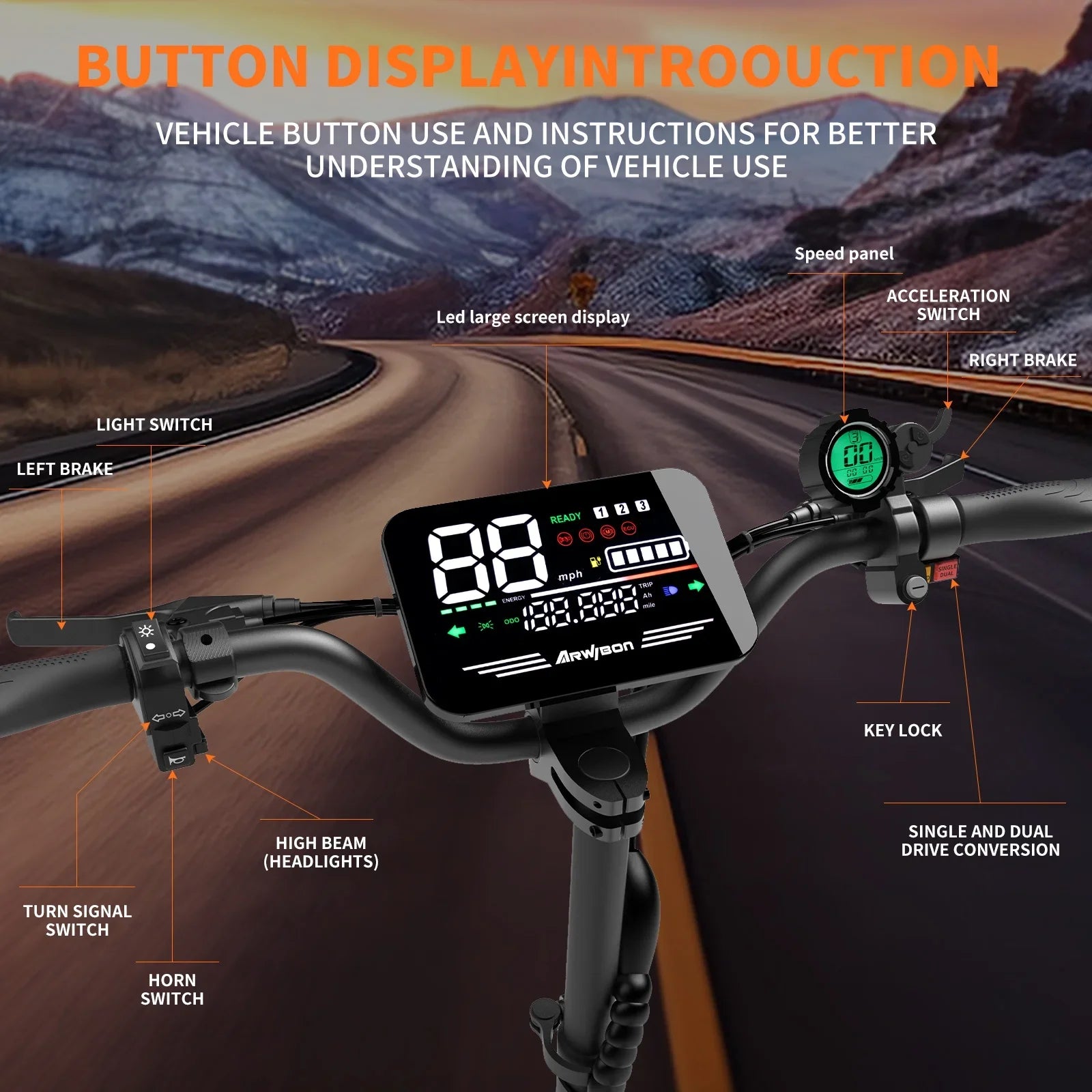 5600W Adult Electric Scooter Dual Motor Top Speed 46MPH