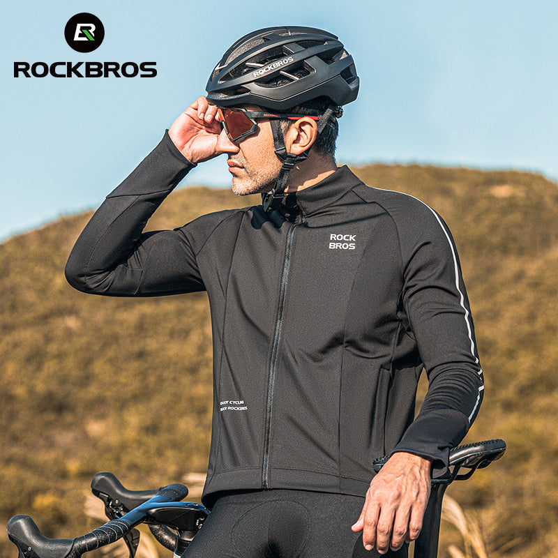 Cycling Long Sleeve Fleece Jersey for 32°F–50°F