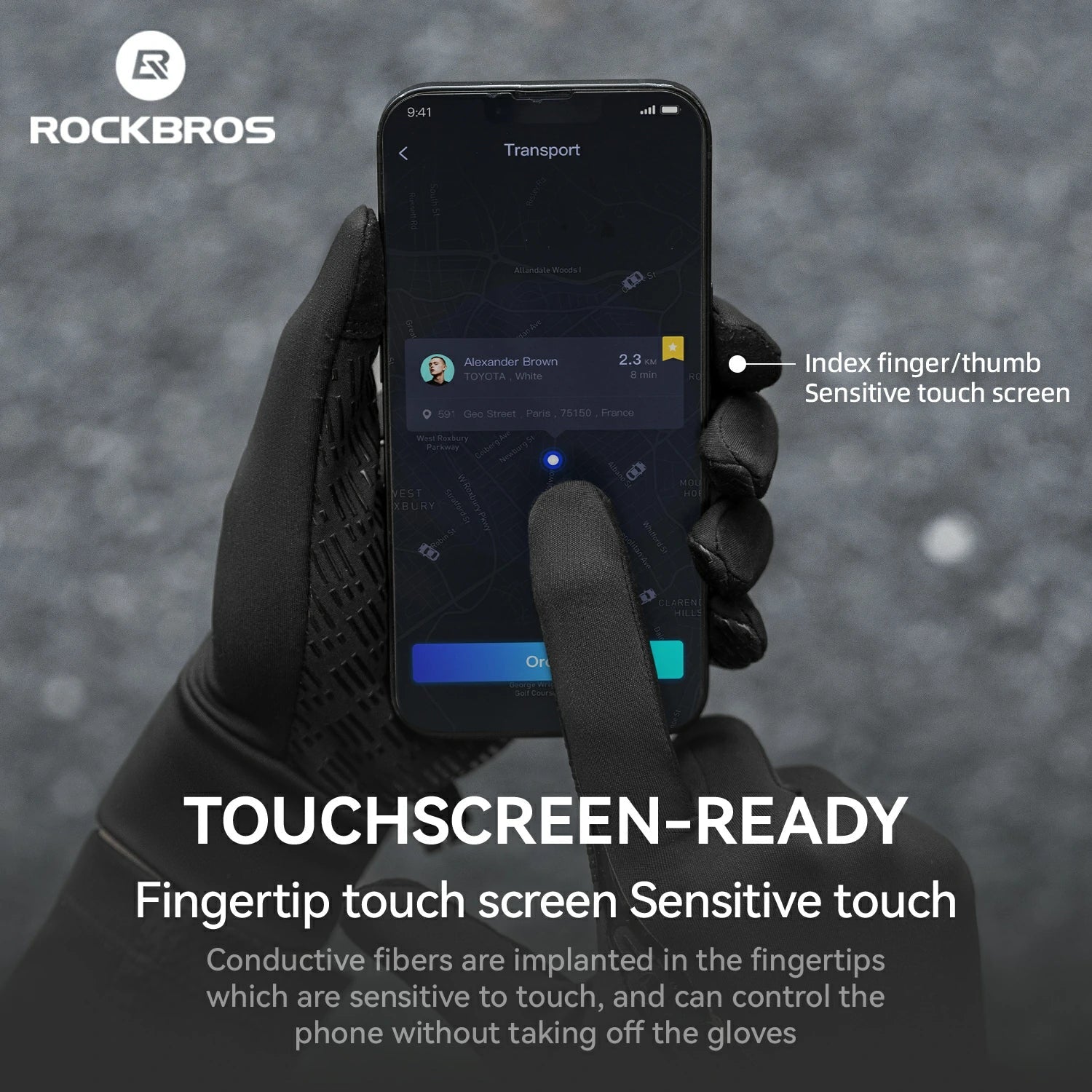 Graphene Winter Cycling Gloves — 41–59°F