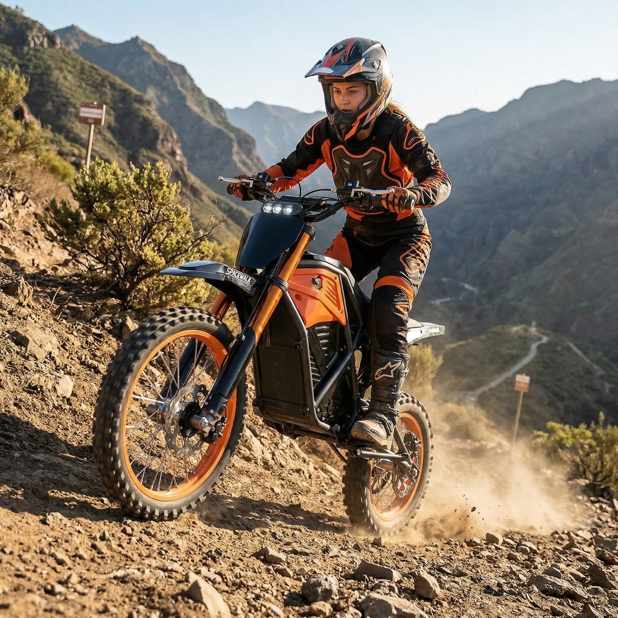 48V Electric Dirt Bike 3000W Peak Power, 37.5MPH Top Speed & 60 Miles Range