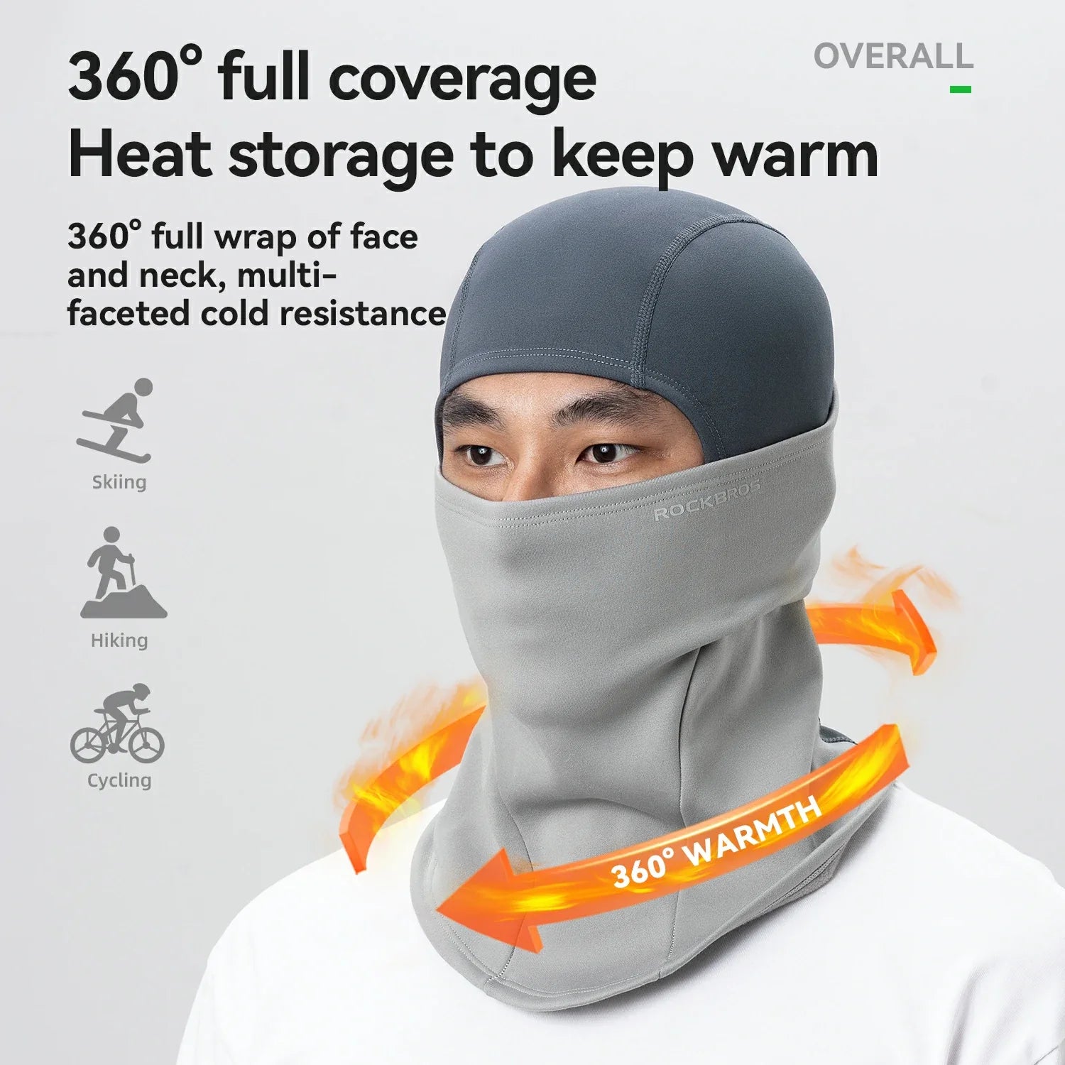 Winter Fleece Balaclava Helmet Liner for 15°F-50°F